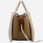 Side view of the Radley The Romilly Salt Leather Large Ziptop Multiway Bag.