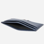 Inside the Ray Navy Blue Grained Faux Leather 4CC Card Holder.