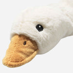 Close up of the Steiff 21 cm Gilda the Goose with Rattle.