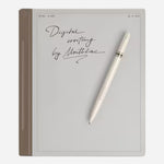 Handwriting sample on the 64 GB Digital Paper Tablet in Elixir Gold with Digital Pen.