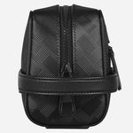Side view of the Montblanc Extreme 3.0 Black Leather Clutch Wash Bag.