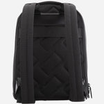 Back view of the Montblanc Extreme 3.0 Black Leather Medium Three Compartment Backpack.
