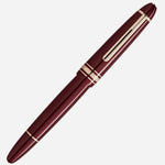 The Montblanc Meisterstück LeGrand Burgundy Red Fountain Pen F with cap on.