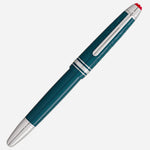 The Meisterstück LeGrand Teal Romeo & Juliet Rollerball Pen with cap on.