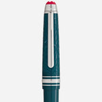 The cap and clip of the Meisterstück Teal Romeo & Juliet Midsize Ballpoint Pen.