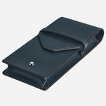 Side view of the Meisterstück Velvet Blue Envelope 3-Pen Pouch.