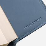 Inside the back cover of the Yard-O-Led Sky Blue Mordan Refillable Leather Notebook.
