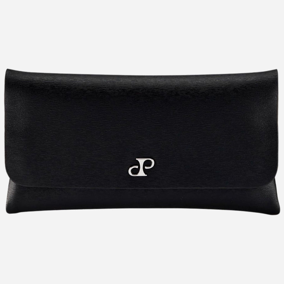 The Philipp Black Faux Leather Double Watch Wrap by WOLF.