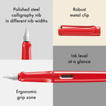 Joy Red 1.5 Calligraphy Fountain Pen from LAMY.