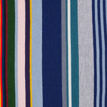 Close up of the Men's Blue Twisted Stripe Merino Wool Scarf.