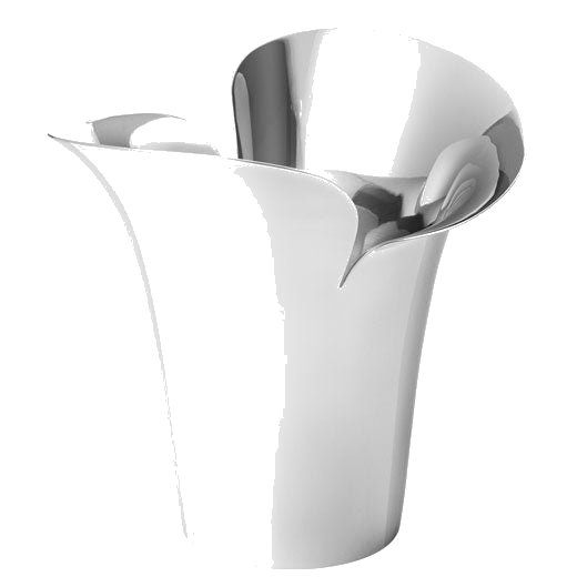 Stainless Steel Bloom Botanica Medium Plant Pot designed by Georg Jensen.
