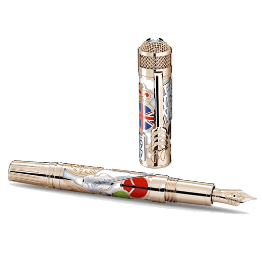 This Montblanc Great Characters The Beatles Limited Edition 88 Fountain Pen is made out of solid gold with an intricate lacquer barrel and cap.