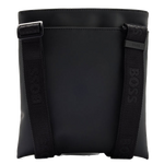 boss goodwin black faux leather envelope bag back