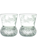 royal scot crystal thistle shape fos tumblers gift set