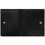 Montblanc's Meisterstück Blue 6CC Compact Wallet features a press-stud closure.