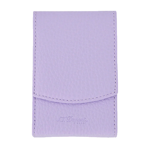This Lilac Soft-Grain Leather Cigarette Case by S. T. Dupont is made with calfskin letaher.