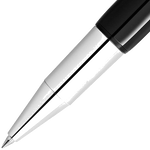 Montblanc's Black Heritage Rouge et Noir 'Baby' Rollerball Pen is refillable.