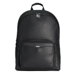 boss zair monogram backpack black