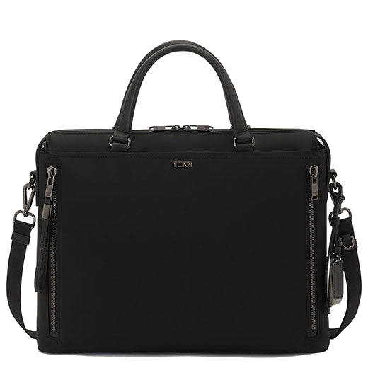 TUMI's Voyageur Black Kendallville Briefcase features a padded laptop compartment.