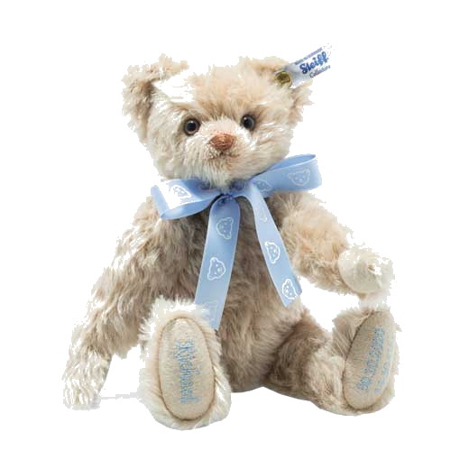 This Steiff birth bear can be personalised on each feet with a child's name and birth date.
