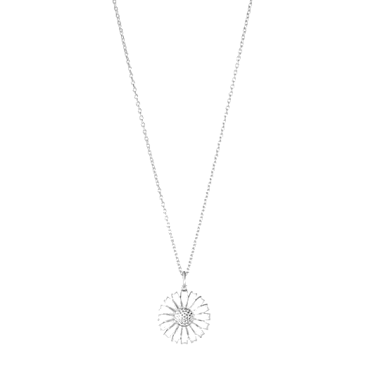 This Georg Jensen White Enamel Sterling Silver Daisy Pendant is great for everyday wear and makes a lovely gift.