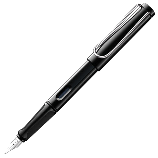 The LAMY black fountain pen in the Safari collection.