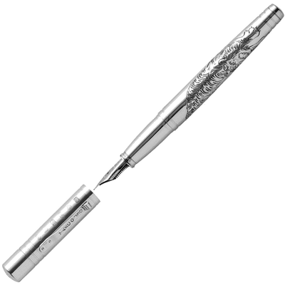 yard o led sterling silver year of the tiger fountain pen
