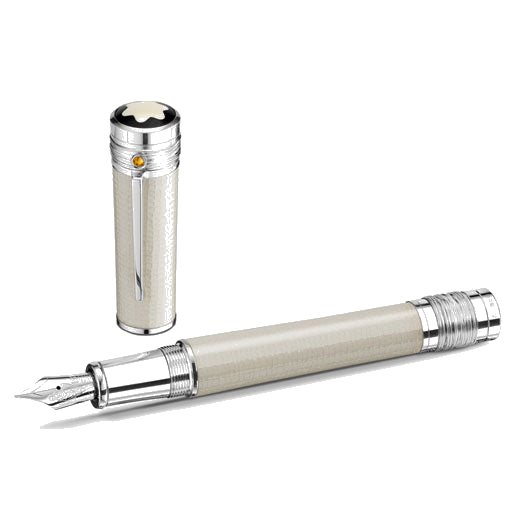 This Montblanc Mahatma Gandhi Limited Edition 3000 Fountain Pen has an orange garnet embellishing the clip to represent the India flag.