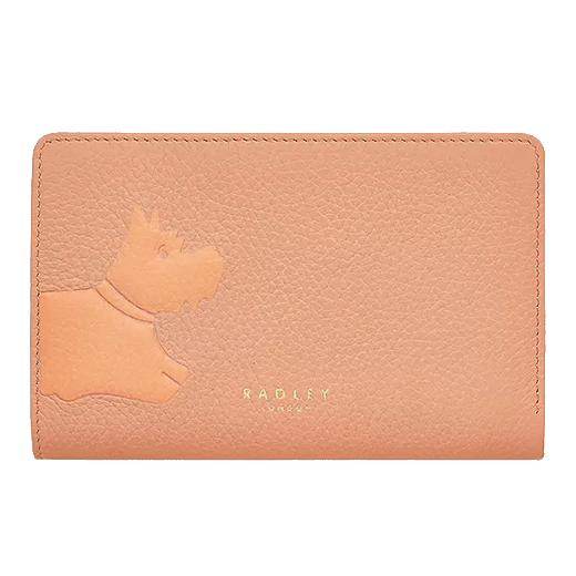 Radley Stamp Medium Bifold Soft Leather Purse In Grapefruit