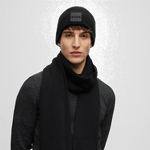 boss scarf and hat set blac