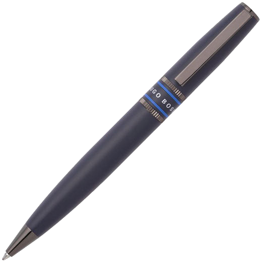 This Illusion Gear Blue Ballpoint Pen has been designed by Hugo Boss.