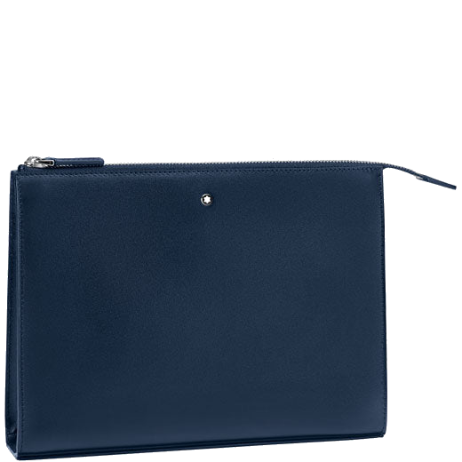 This Meisterstück Navy Clutch Pochette is designed by Montblanc.