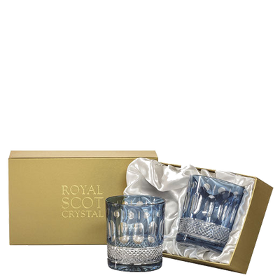 royal scot crystal skye blue belgravia tumblers gift box