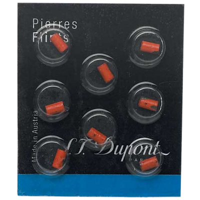 s t dupont pack of 8 red flints