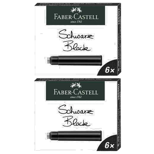 Graf von Faber-Castell Pack of 6 Black Fountain Pen Cartridges.