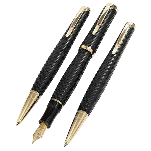 This Montblanc Writers Edition Virginia Woolf FP, BP & MP Set comes in original packaging in the shape of a book, just as the other Writers Edition sets are packaged.