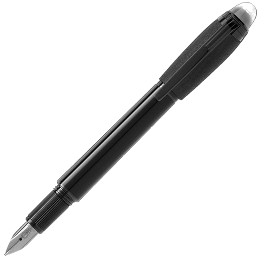 montblanc black cosmos starwalker doue fountain pen