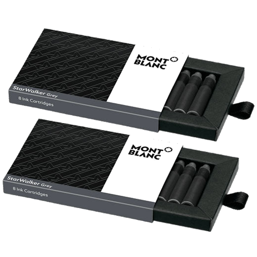 These are the Montblanc Grey StarWalker Ink Cartridges.