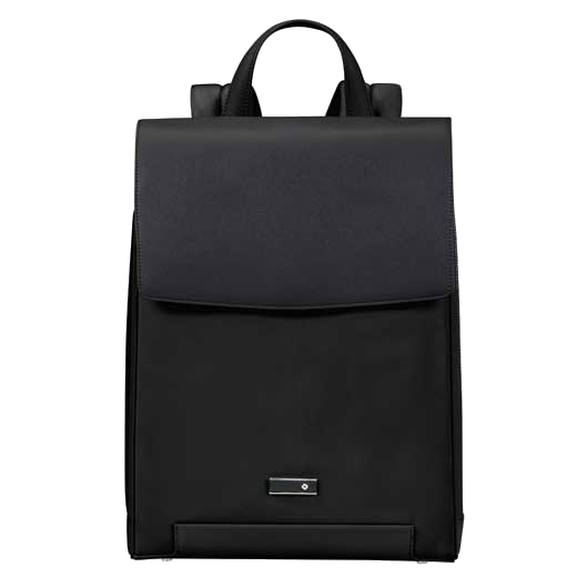 Samsonite's Zalia 3.0 Black Backpack with Flap 14.1" has a front flap closure so the zip pockets are extra secure.