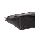 paul smith painted stripe black leather wash bag base