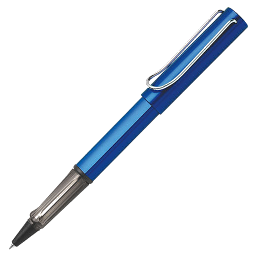 The LAMY blue rollerball pen in the AL-Star collection.