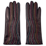 paul smith navy stitched swirl gloves