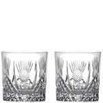 royal scot crystal scottish thistle 2 24cl whisky tumblers