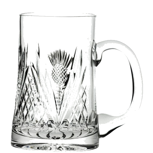 This Scottish Thistle Large Tankard has been designed by Royal Scot Crystal.