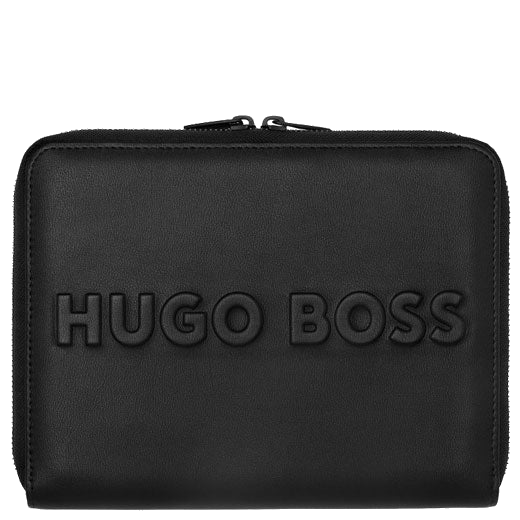 hugo boss a5 label black conference folder