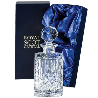 royal scot crystal london square spirit decanter 80cl packaging