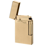 s t dupont ligne 2 yellow gold lined lighter open
