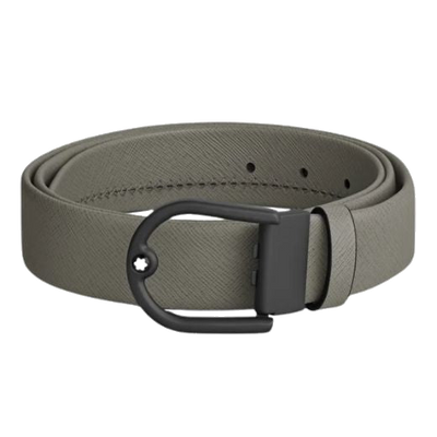1 medium grey leather belt with pvd horseshoe pin buckle mb199633
