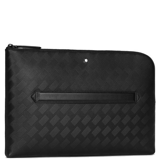 Montblanc's Black Extreme 3.0 Laptop Case features a strap on the front for extra grip.