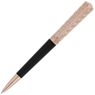 s t dupont paris liberte black pink gold ballpoint pen